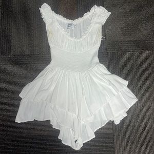 PRINCESS POLLY - THE LOVE GALORE ROMPER WHITE ECO